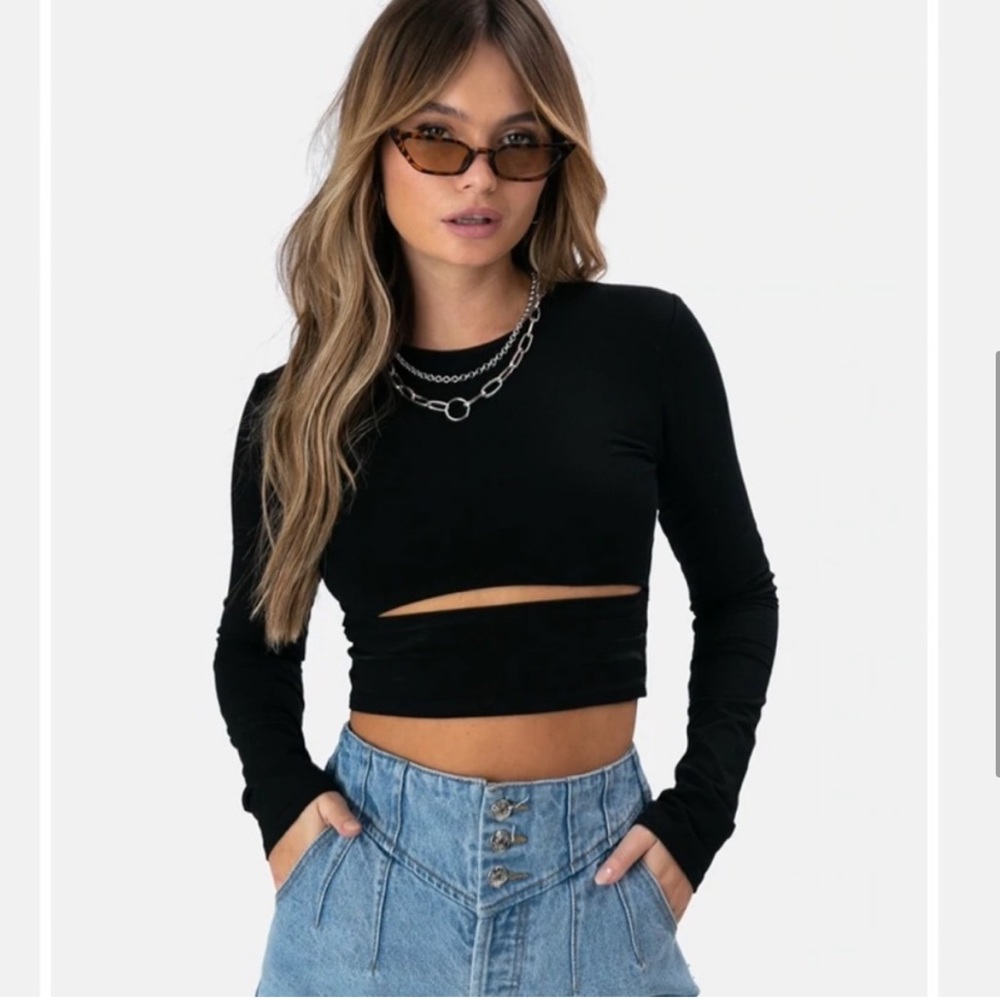 Adika black crop top size XS